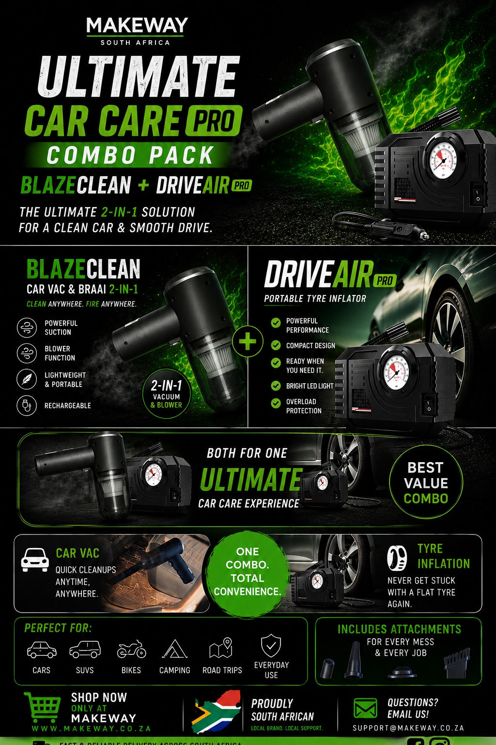 Ultimate Car Care &amp; Camping Combo Pack