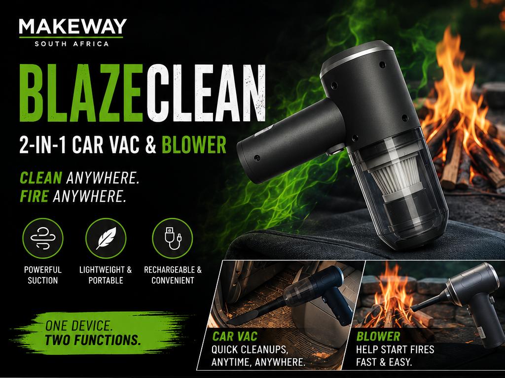 BlazeClean - Car & Braai Vac 2-in-1