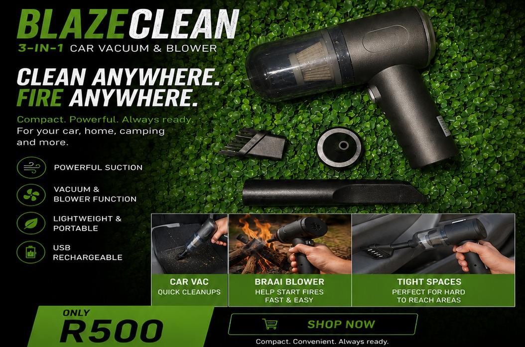 BlazeClean - Car & Braai Vac 2-in-1